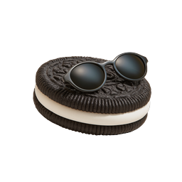 Иконка крутого печенья Oreo в солнечных очках