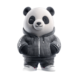 Cool Panda Character in Tracksuit - 3D Icon