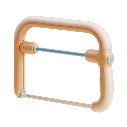 Coping Saw 3D Icon - Woodworking Tool