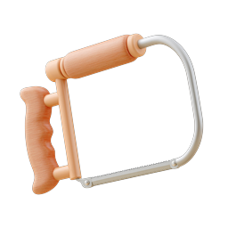 Coping Saw Woodworking Tool Icon | 3D Realistic