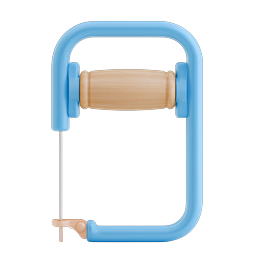 Coping Saw Tool 3D Icon - Woodworking Hand Tool