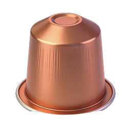 Icône de capsule de café en cuivre - Design de pod 3D premium