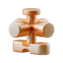 Copper Faucet Tap Icon | Premium 3D Metallic Design