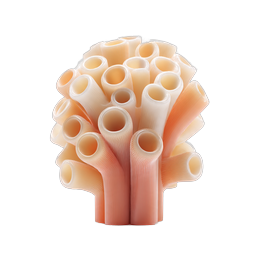 Coral Anemone Tubes 3D Icon - Marine Life Illustration
