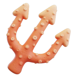 3D Coral Branch Icon | Realistic Sea Coral PNG
