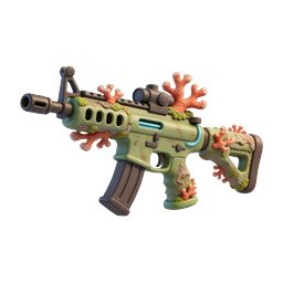 Ícone Arma de Jogo 3D Rifle Incrustado de Coral