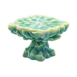 Organic Coral Formation 3D Icon | Teal Green Nature