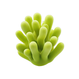 Grünes 3D-Korallen-Icon - Designelement für Meeresnatur