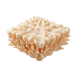3D Coral Mushroom Icon | Organic Nature Design