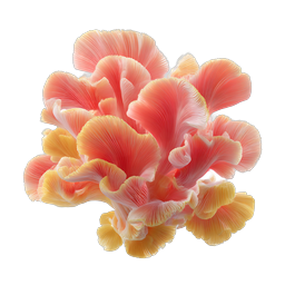 Coral Mushroom Cluster Icon - Vibrant Pink Fungi