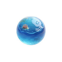 Coral Ocean Orb 3D Icon - Marine Life Sphere