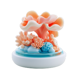Coral Reef Aquarium Clay 3D Icon