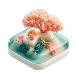 Coral Reef Miniature Diorama 3D Icon