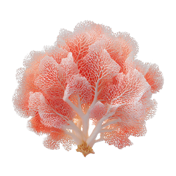 Detailed 3D Coral Sea Fan Icon | Marine Life Collection