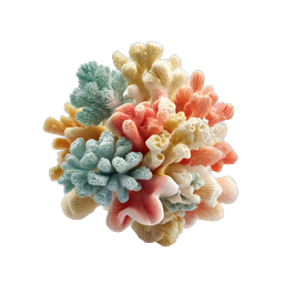Colorful Coral Reef Formation 3D Icon