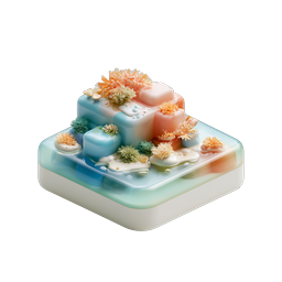 3D Coral Reef Underwater Ecosystem Icon