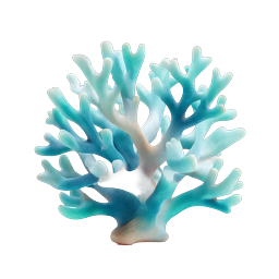 Realistic Coral Reef Icon - Turquoise Marine Life