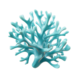 Realistic Turquoise Coral Reef Icon | 3D Marine Icon