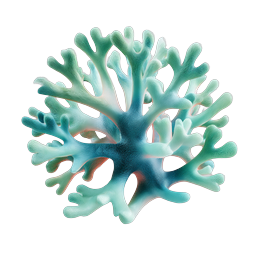 Coral Reef 3D Icon - Detailed Marine Nature Design