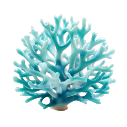 3D Coral Reef Icon | Ocean Marine Life Symbol