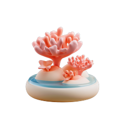 Coral Reef Terrarium Clay-Style 3D Icon
