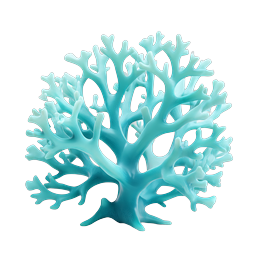 Coral Tree Icon - Realistic 3D Marine Life Design