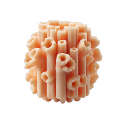 Coral Tube Cluster Icon - Realistic Marine Life 3D Render