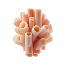 Vibrant Tube Coral Icon - 3D Marine Life Illustration