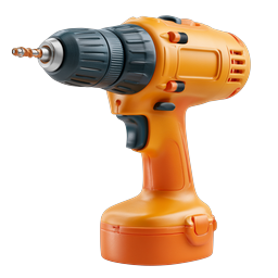 Cordless Power Drill Icon - Realistic 3D Tool Design