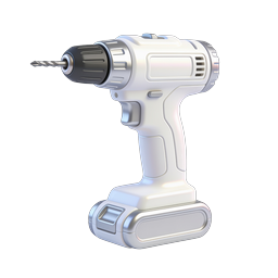 Akku-Bohrmaschine Icon - Realistisches 3D-Werkzeugdesign