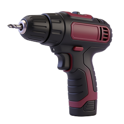 Cordless Power Drill Icon - 3D Realistic Tool
