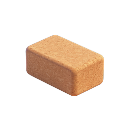 Korkblock-Icon - Realistisches 3D-Naturmaterial