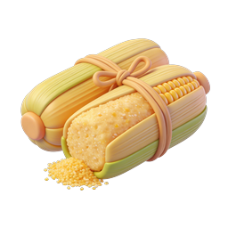 Corn Tamale Bundle 3D Food Icon