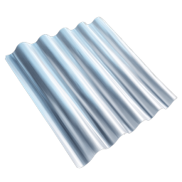 Icono de chapa ondulada - Renderizado 3D realista