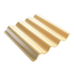 Corrugated Roof Sheet Icon - 3D Realistic Style