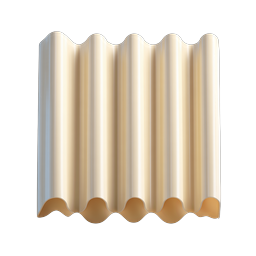 Icono de chapa ondulada - Material de construcción 3D realista