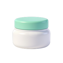 Cosmetic Cream Jar Icon - 3D Skincare Packaging