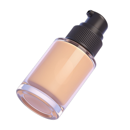 Cosmetic Pump Bottle 3D Icon - Foundation & Serum