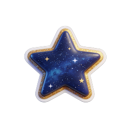 Cosmic Galaxy Star Icon | Celestial Gold Glitter Design