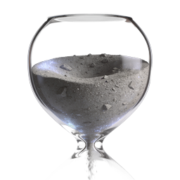 Cosmic Hourglass Icon - Realistic Wooden Time Keeper