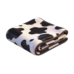 Cow Print Blanket Icon - Folded Plush Throw 3D