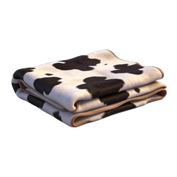 Cow Print Blanket Icon - Folded Plush Throw