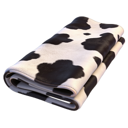 Cow Print Fabric Icon - Realistic Folded Cowhide