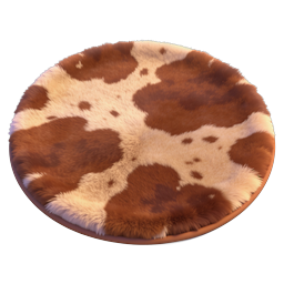 Cow Print Plush Fur Cushion - Realistic Icon