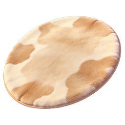 Cow Print Round Rug Icon | Plush Animal Print Carpet
