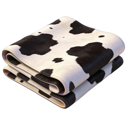 Cow Print Bifold Wallet Icon - Realistic Leather Design