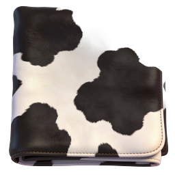 Cow Print Wallet Icon | Realistic 3D Render