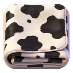 Cow Print Folded Wallet - 3D Icon