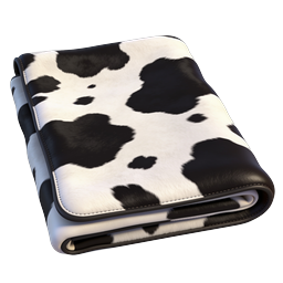 Cow Print Wallet Icon - Stylish Bi-Fold Leather Design