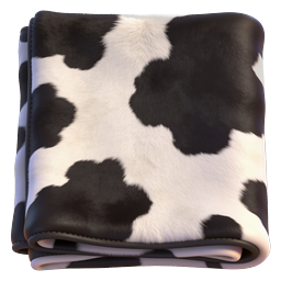 Icona portafoglio stampa mucca | Accessorio moda 3D realistico